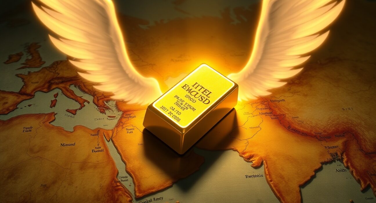 Gold price surge driven by geopolitical tensions and safe-haven asset demand.