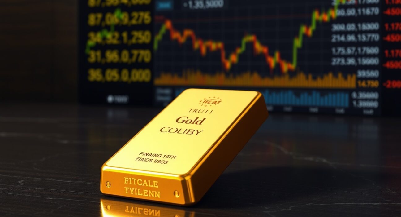 Gold bullion bar representing price surge following US-Iran geopolitical developments and market conditions