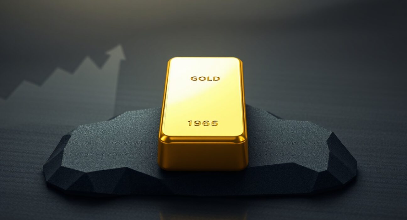 Gold bullion bar representing the surge in gold price toward $4,800 amid complex market forces.