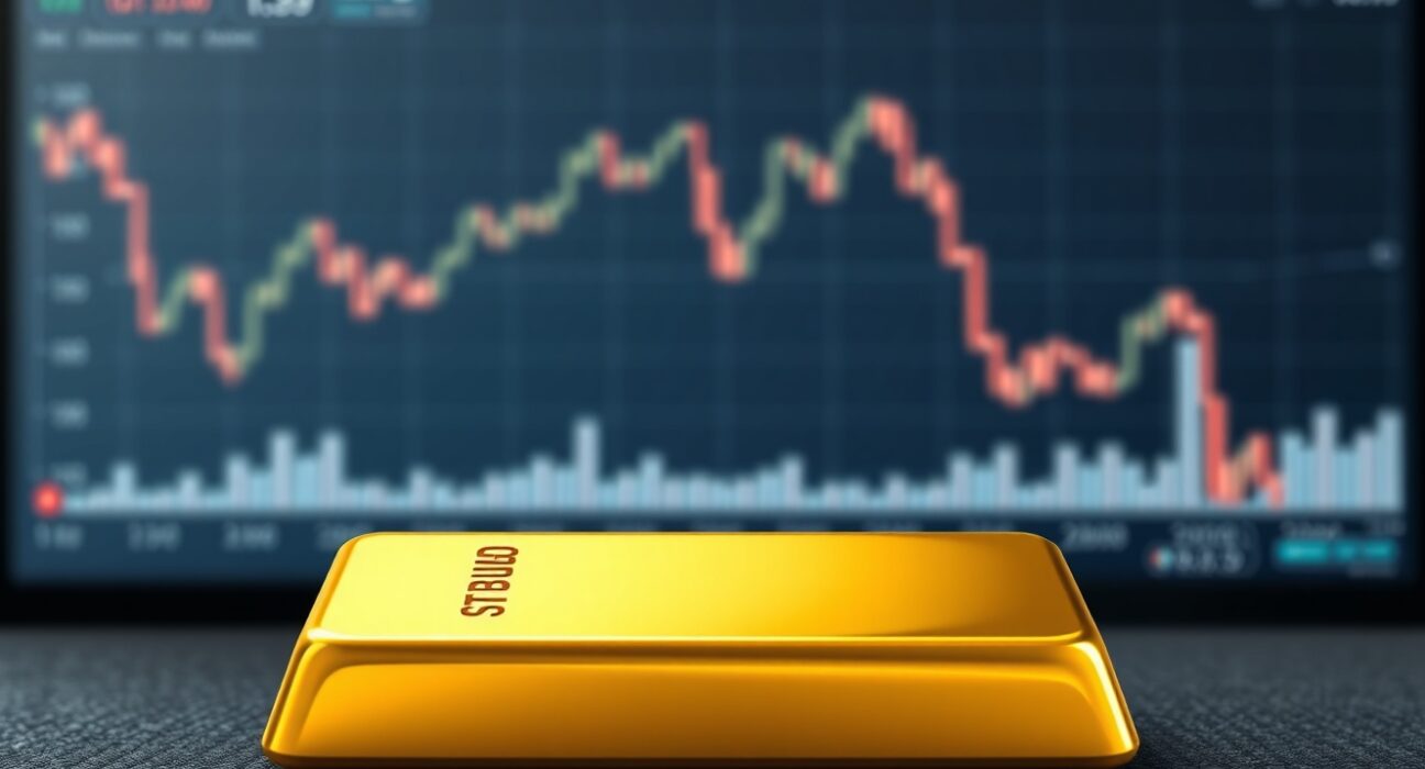 Gold bullion bar representing the surge in gold price after weak US employment data.