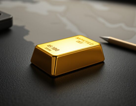 Gold bullion bar representing market stability during US-Iran geopolitical uncertainty.