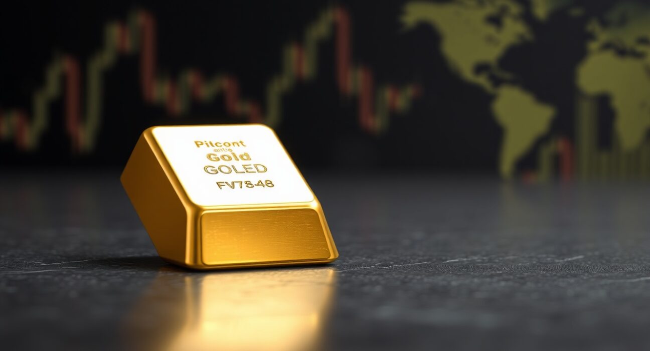 Gold bullion bar representing market stability during US-Iran diplomatic talks.