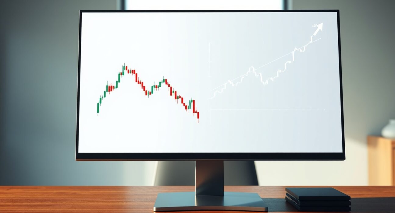 Financial charts showing gold price decline and US Dollar Index surge above 100.00.
