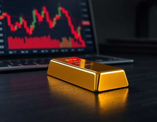 Gold bullion bar representing market pressure from central bank policies and US dollar strength.