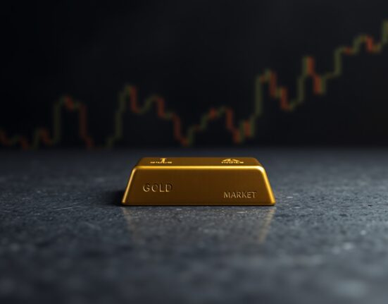 Gold bullion bar representing market stability during US-Iran geopolitical assessment.