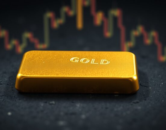 Gold bullion bar representing market stability amid US-Iran geopolitical tensions and volatility.