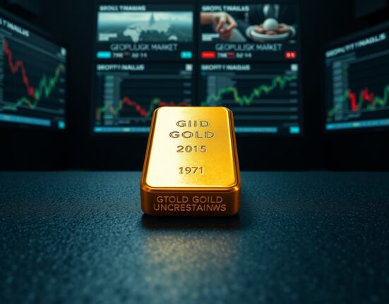 Gold bullion bar representing the market rebound amid shifting US-Iran geopolitical tensions.