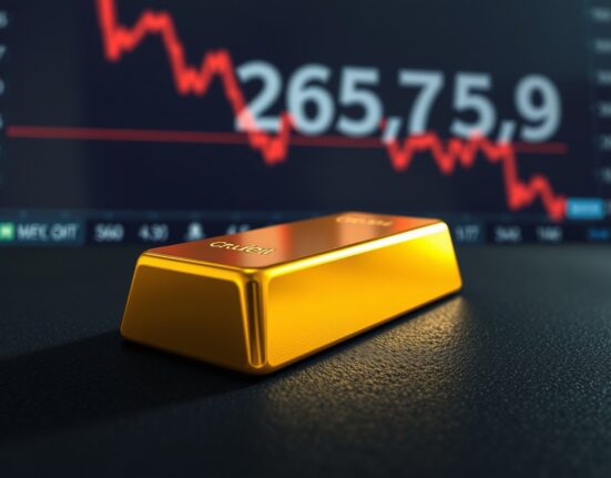 Gold bullion bar representing price recovery amid cooling oil markets and Iran tensions.