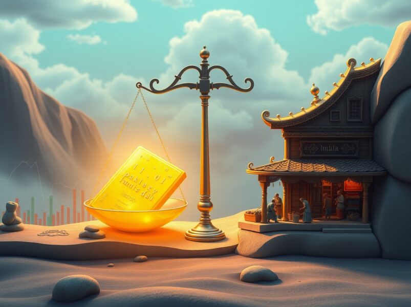 Gold market analysis showing balance between global investment and Indian consumer demand.