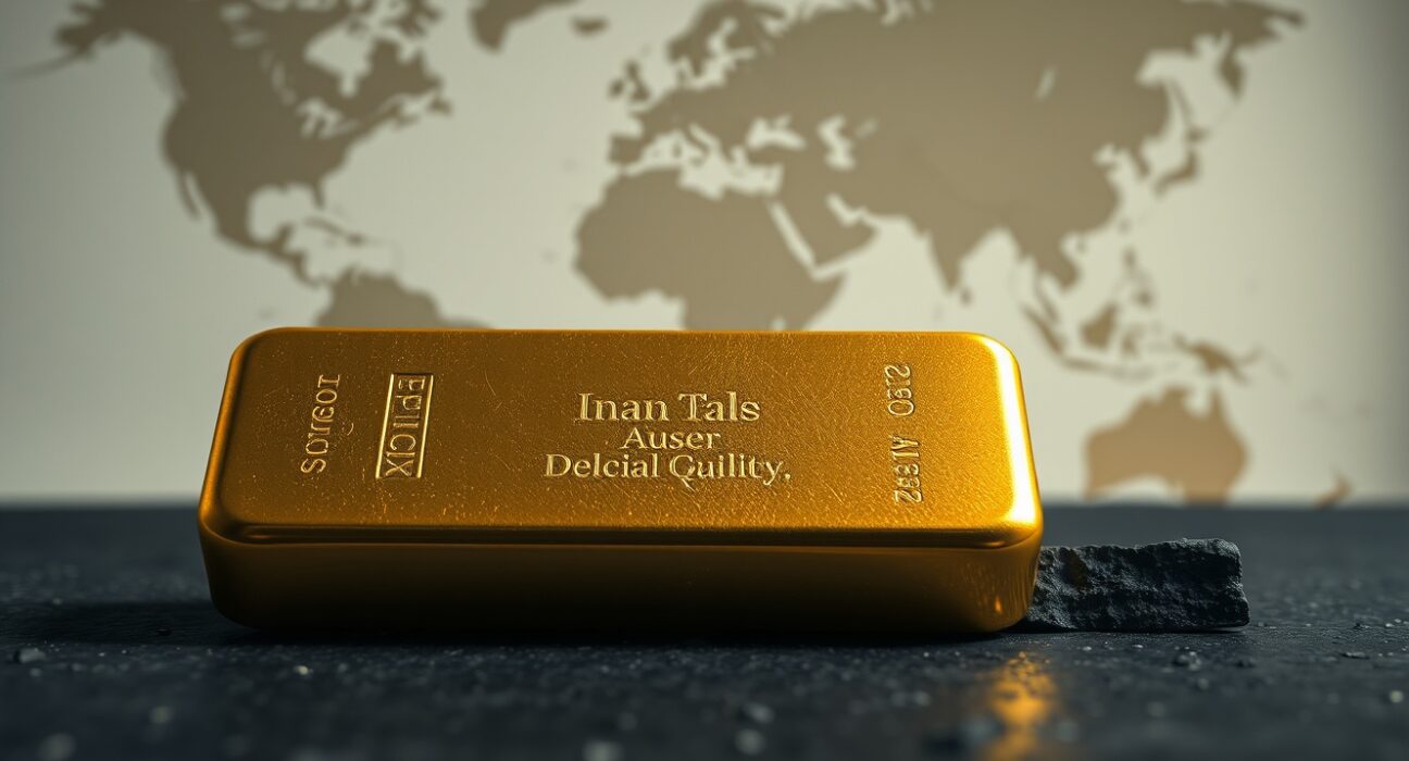 Gold bar representing the gold price slump below $4,700 amid stalled Iran peace talks