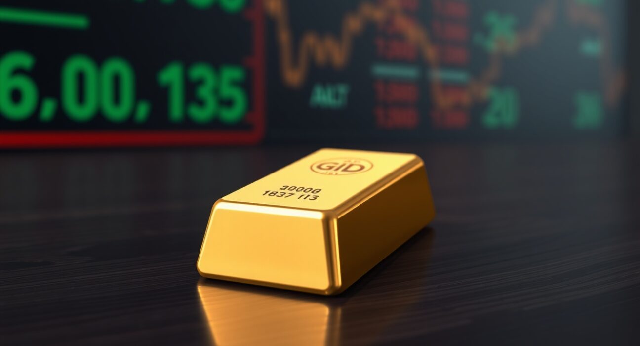 Gold under pressure as USD firms and US PMIs hit multi-month highs, reflecting market tension.