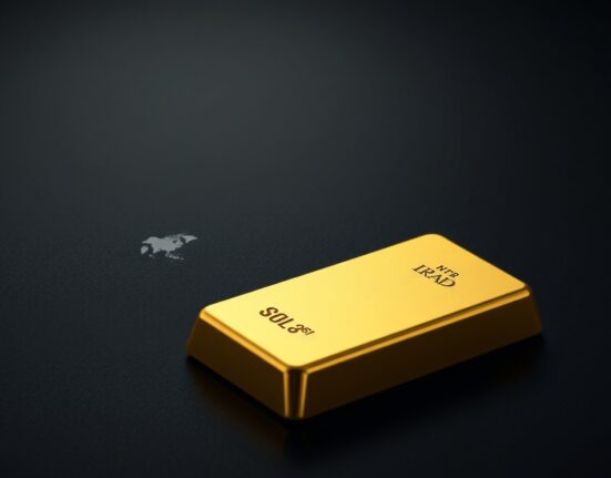 Gold bar representing price gains amid US-Iran ceasefire extension and USD weakness