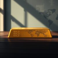 Gold bullion bar representing market vulnerability amid geopolitical tensions and Federal Reserve