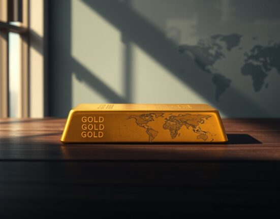 Gold bullion bar representing market vulnerability amid geopolitical tensions and Federal Reserve decisions