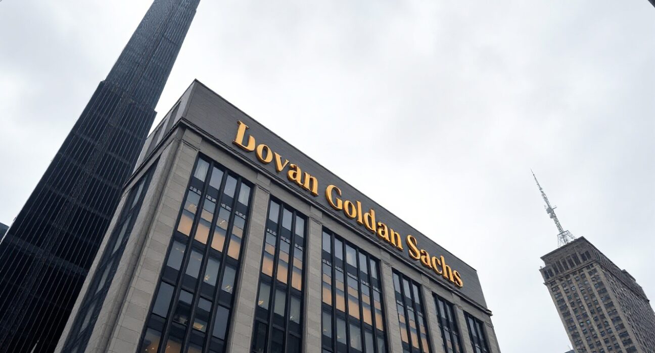 Goldman Sachs headquarters building in New York City under overcast sky