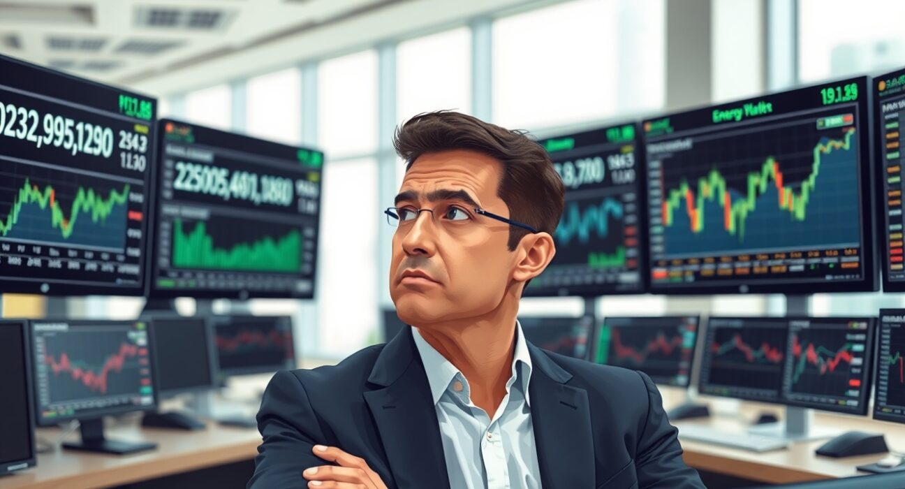 Financial analyst examining Goldman Sachs dollar strength forecast amid energy market volatility in trading environment