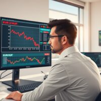 Financial analyst reviewing Goldman Sachs EUR/HUF forecast and Hungarian economic data on multiple screens.