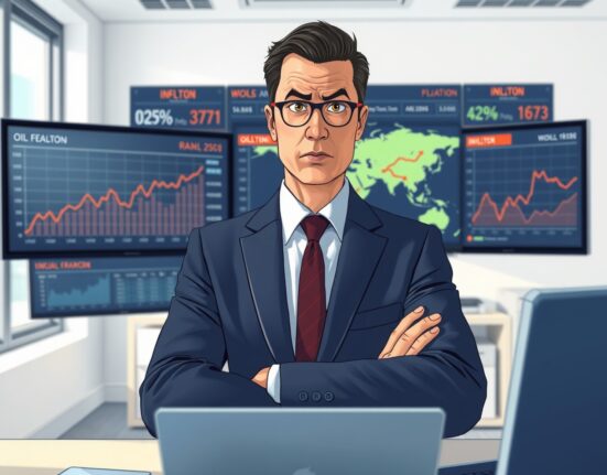 Financial analyst reviewing Goldman Sachs inflation forecast data amid oil price concerns