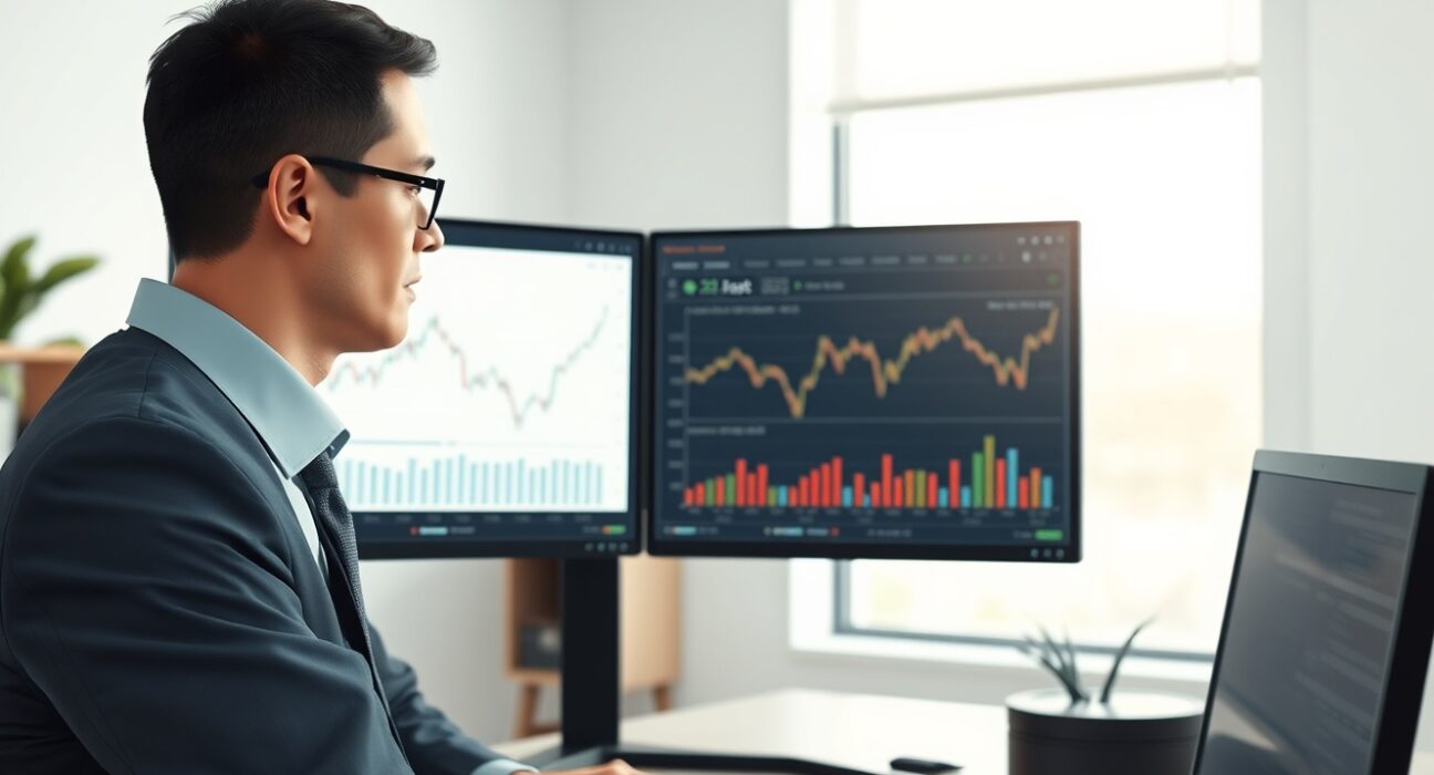 Financial analyst reviews economic data charts assessing Goldman Sachs recession probability forecast.