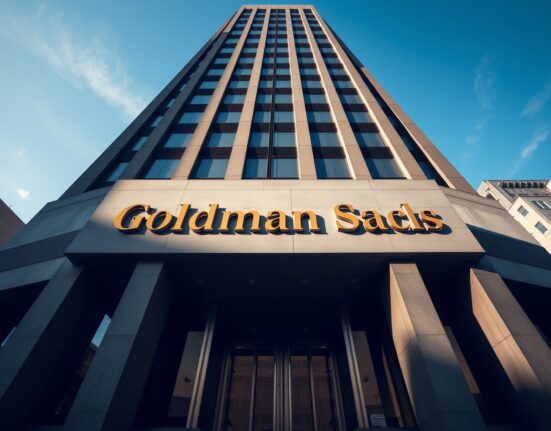 Goldman Sachs headquarters building exterior on a clear day