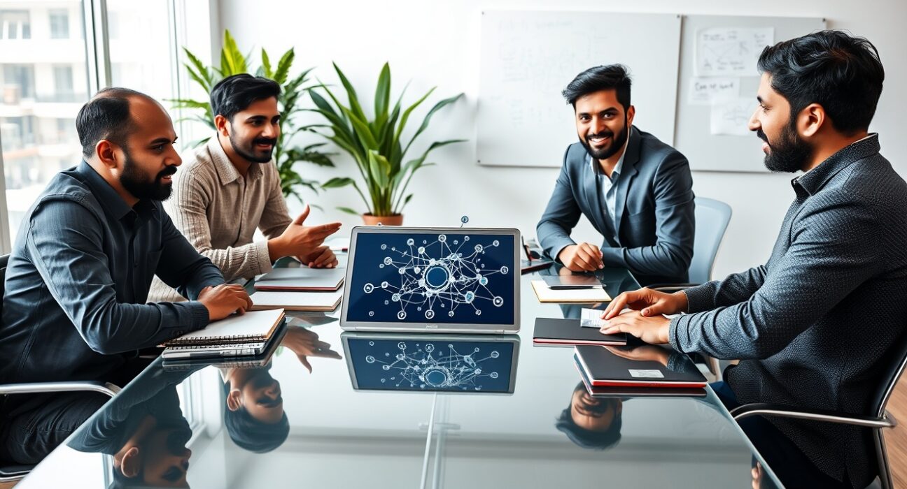 Indian startup founders selected for the Google and Accel AI accelerator program discussing strategy.