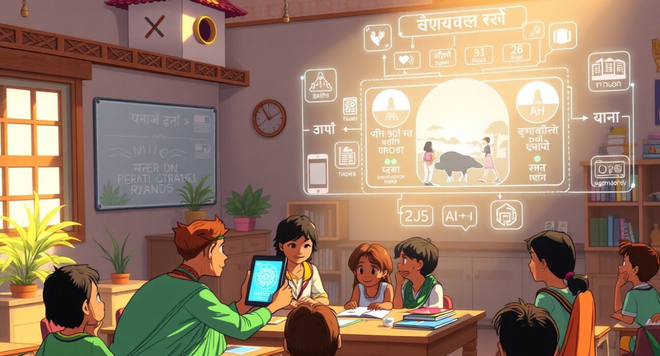 Google AI education implementation in diverse Indian classrooms with shared devices and multimodal learning