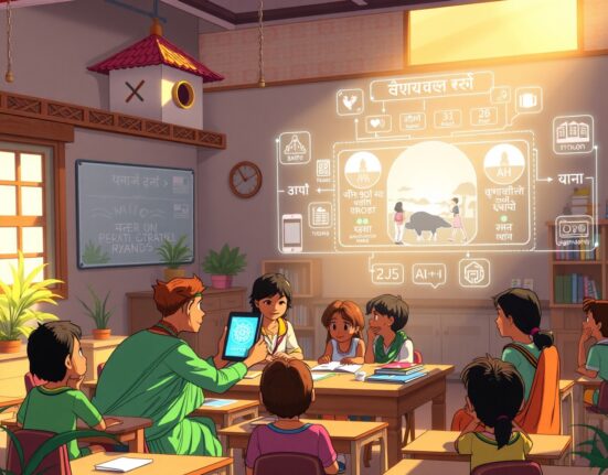 Google AI education implementation in diverse Indian classrooms with shared devices and multimodal learning