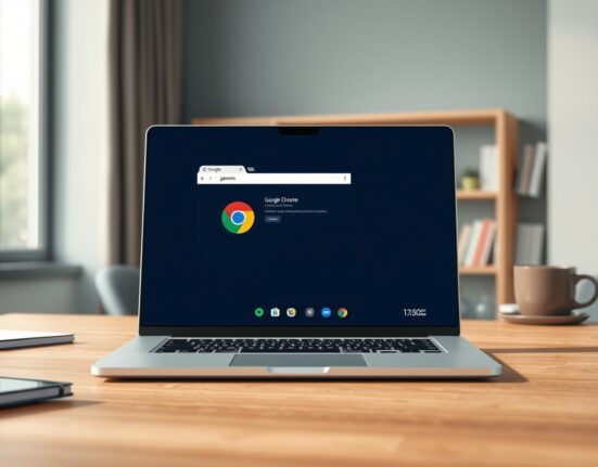 Google Chrome browser with Gemini AI assistant sidebar showing AI-powered browsing capabilities