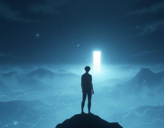 Conceptual Ghibli-style art representing AI chatbot delusion and the tragic Google Gemini lawsuit