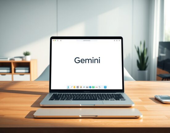 Google Gemini AI assistant integrated into macOS on a MacBook Pro for enhanced productivity