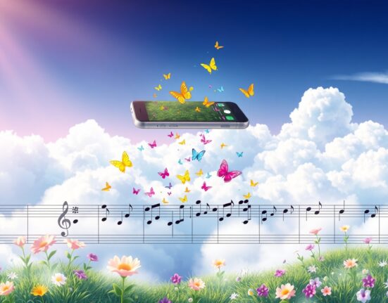 Google Gemini app generating AI music with DeepMind's Lyria 3 technology for creative expression