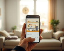 Smartphone displaying Gemini app with personalized AI-generated image of coffee and baking items