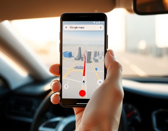 Google Maps AI Ask Maps feature demonstration on smartphone showing 3D immersive navigation interface
