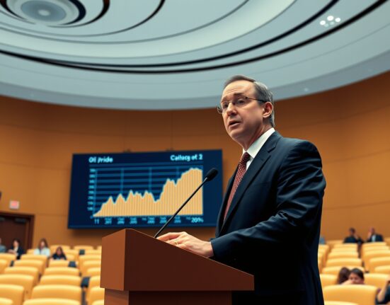 Chicago Fed President Austan Goolsbee warning about oil price shock and inflation risks.