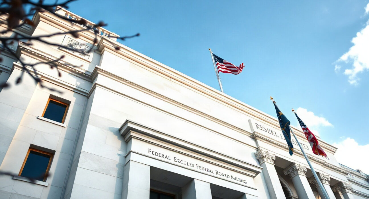 Federal Reserve building in Washington, D.C., symbolizing the central bank's independence and policy decisions.