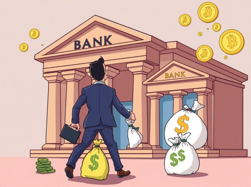 Grant Cardone JPMorgan boycott illustration showing investor protest against banking giant