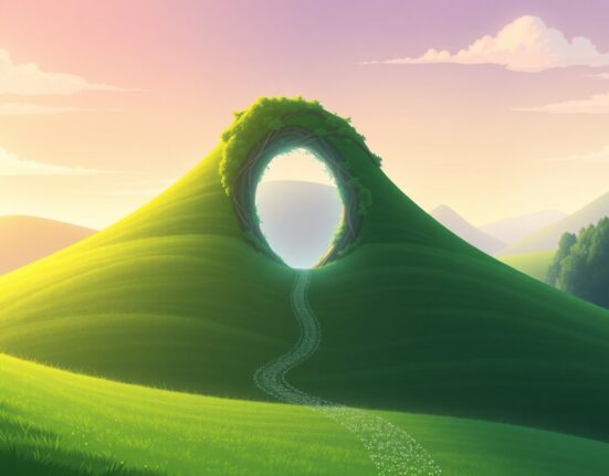 Conceptual representation of the Grayscale AAVE ETF bridging decentralized finance with traditional markets.