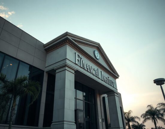 Grayscale logo on a building facade, symbolizing institutional crypto asset management