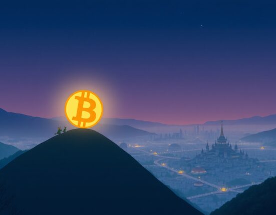 Illustration of Grayscale's 2026 Bitcoin price prediction and market transition analysis.