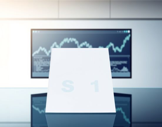 Official S-1 filing document for the Grayscale Hyperliquid ETF on a desk, symbolizing a major regulatory step.