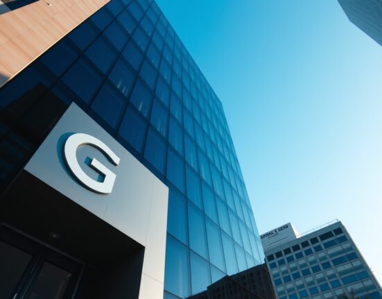 Modern financial building exterior representing Grayscale's move to launch a spot Cardano ETF