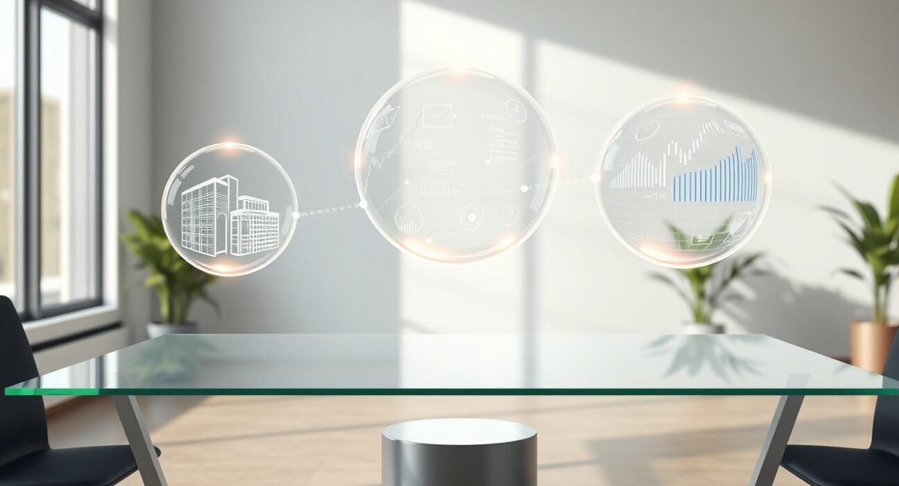 Visual metaphor for GSR's integrated token lifecycle services after acquiring Autonomous and Architech.