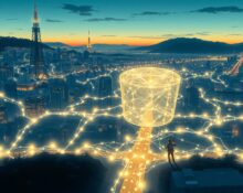 Guide Labs interpretable LLM architecture revealing transparent AI decision pathways in futuristic setting