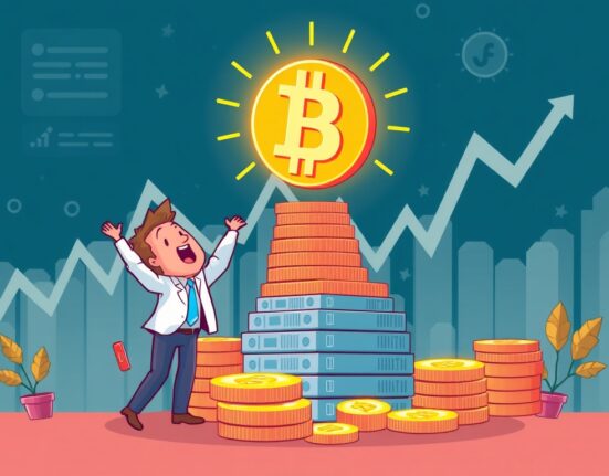 A cartoon illustration symbolizing H100 Group's growing Bitcoin reserves, highlighting their strategic H100 Group Bitcoin acquisition.