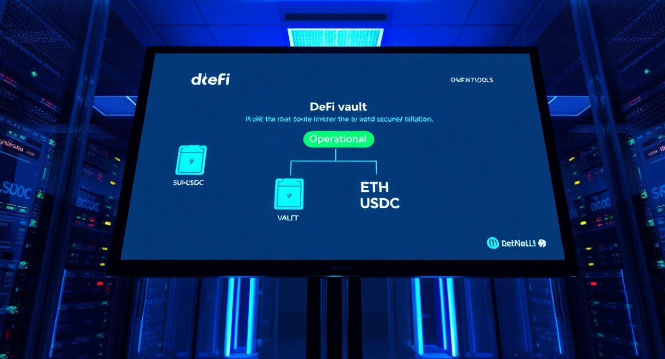 Digital dashboard showing Haedal Protocol vaults with operational status after resuming services