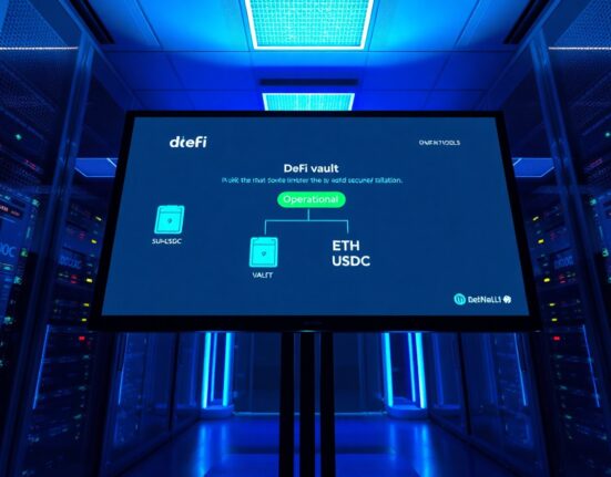Digital dashboard showing Haedal Protocol vaults with operational status after resuming services