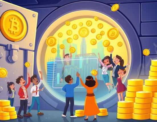 Halogen Capital seed funding powers the tokenization of real estate and bonds in a vibrant cartoon scene.