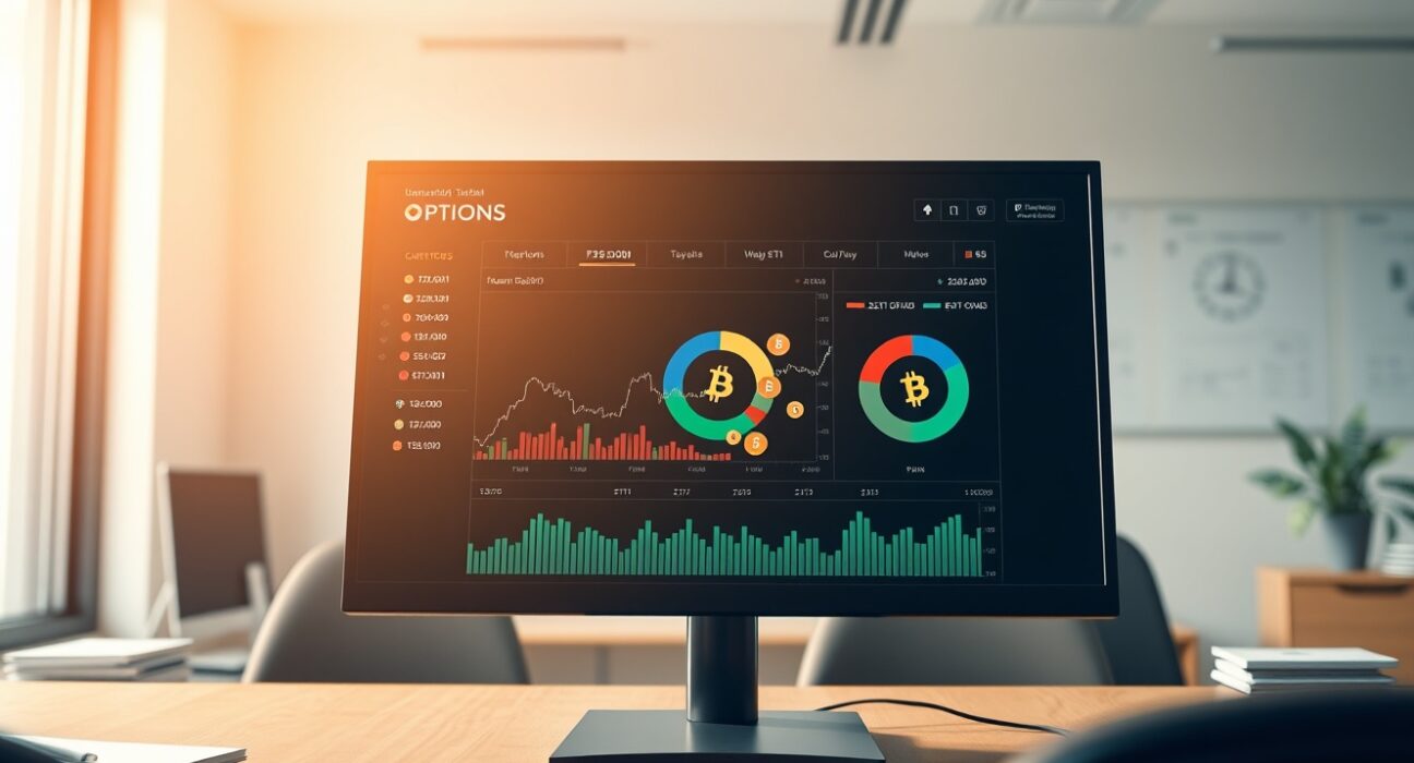 Professional trading interface showing Hashdex NCIQ crypto index fund options platform with cryptocurrency portfolio visualization.