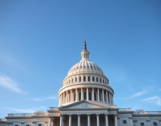 U.S. Capitol Building dome under a clear sky, representing crypto legislation in Congress.