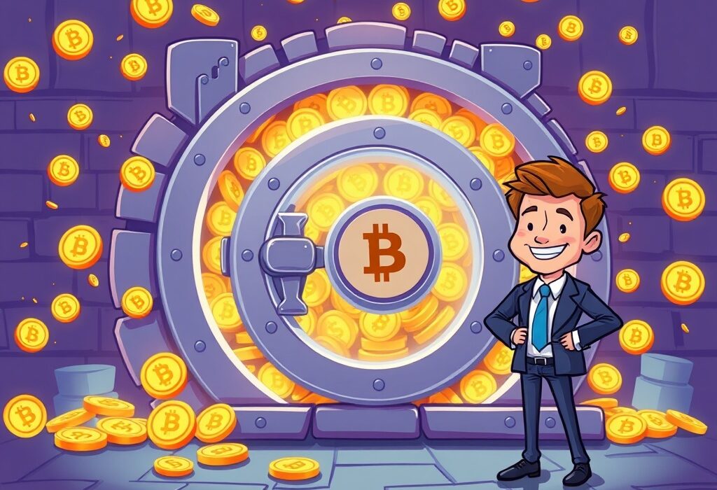 An illustration depicting a company successfully boosting its HBAR tokens treasury, symbolizing strategic digital asset management and growth.